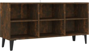 vidaXL füstös tölgy színű TV-szekrény fémlábakkal 103,5 x 30 x 50 cm
