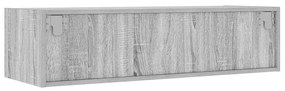 TV szekrény LED világítással szürke sonoma 100X35,5x25 cm