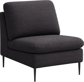 Fekete buklé fotel Moilo – MESONICA