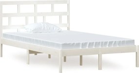 vidaXL fehér tömör fenyőfa ágykeret 120 x 200 cm