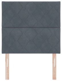 LED Fejtámla Gyémánt Blokk Dizájn Sötét Szürke 90 cm Bársony