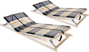 vidaXL 2 db 7 zónás 42 léces ágyrács 70 x 200 cm