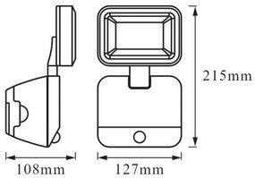 Ledvance - LED Kültéri fali lámpa érzékelővel BATTERY LED/4W/4xD IP54