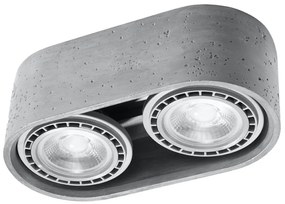 SOLLUX SL-0882 BASIC Hengeres Mennyezeti Lámpa Szürke GU10 IP20