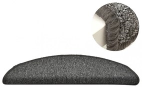 15 db sötétszürke lépcsőszőnyeg 56 x 17 x 3 cm