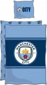 Kétoldalas Ágyneműhuzat Manchester City 140x200 Ágyneműhuzat Mancity F.c. Eredeti