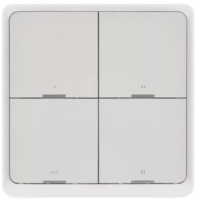 Kapcsoló 4-gombos GoSmart 1xCR2430 Tuya fehér