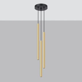 Sollux SL.1197 - Csillár zsinóron PASTELO 3xG9/8W/230V arany