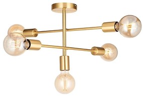 Endon 98786 - SOHAN rúdra szerelhető csillár 5xE27/10W/230V sárgaréz