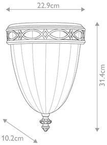Feiss - Fali lámpa DRAWING ROOM 1xE27/60W/230V bronz