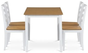 Étkezőszett 4 székkel, 120×75×75 cm, Tölgy Furnér. VESPA OAK