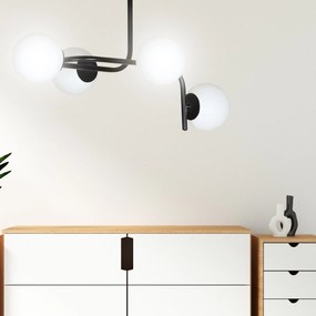Emibig modern mennyezeti lámpa kalf fekete emi1030/4a