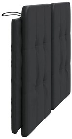 fekete műbőr fejtámla párna 160 cm