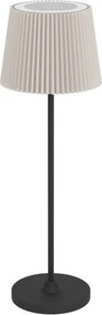 Eglo 75934 - LED dimmelhető, tölthető asztali lámpa LEONERO LED/3,8W/5V 2000mAh fekete/krémszínű
