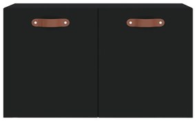 fekete szerelt fa faliszekrény 60 x 36,5 x 35 cm