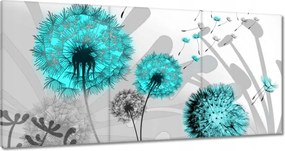 Vászonkép 120x60 Türkiz pitypangok