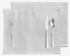 Goldea exkluzív 2 darabos reggeliző alátét - ezüst csillogású 30 x 40 cm