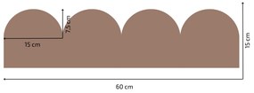 PIPPER. Textil öntapadó tapéta - Mini Ív - Barna színű Szín: Sötét