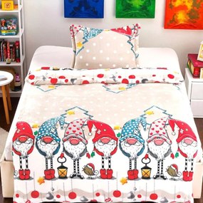 Mikroplüss ágynemű Homa LEVINA BEIGE GNOMS 140x200 cm