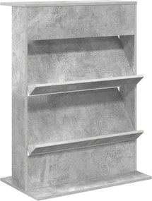 vidaXL Magazin állvány polcokkal Beton Szürke 70 x 41 x 96 cm Faanyag
