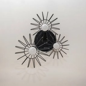 SOLANO kábeles csillár 3xE27/15W/230V fekete/fényes króm