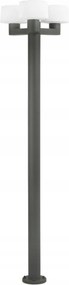 Faro Muffin oszlopos kerti lámpa, 3xE27, sötétszürke, IP44, alumínium