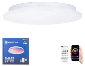 Aigostar B.V. Aigostar-LED RGBW FĂŒrdĆszobai mennyezeti lĂĄmpa LED/18W/230V IP44 + tĂĄvirĂĄnyĂtĂł AI0633