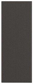 lábtörlő csíkos fekete és szürke 115x300 cm