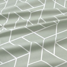 Goldea pamut ágyneműhuzat - mozaik minta, zsálya alapon 140 x 200 és 70 x 90 cm