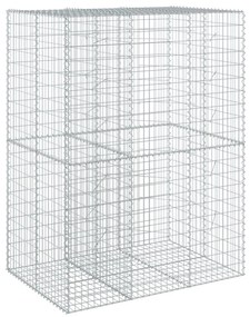 horganyzott vas gabion kosár fedéllel 150 x 100 x 200 cm