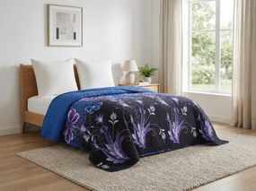 Ágytakaró VIOLET BUTTERFLY, sötétkék Méret: 220 x 240 cm