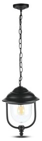 Kültéri csillár láncon 1xE27/60W/230V IP44 fekete
