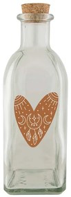 Bohemia Gifts Üvegpalack Szív, 500 ml