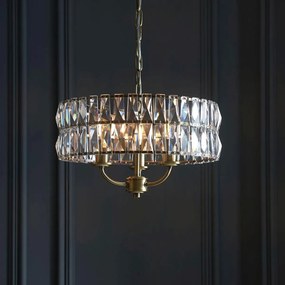 Endon glamour modern függeszték clifton antik sárgaréz átlátszó end106243