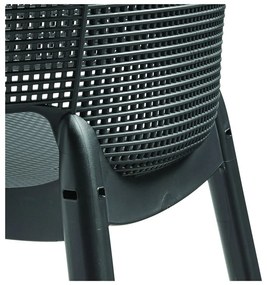 Sötétszürke műanyag kerti szék Elisa – Keter