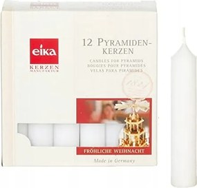 12db Gyertya Eika Eika Pyramid 18x105mm Fehér De