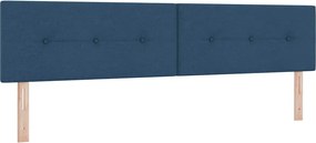 vidaXL LED ágytámla LED -es lámpákkal Kék 200 cm Poliészter