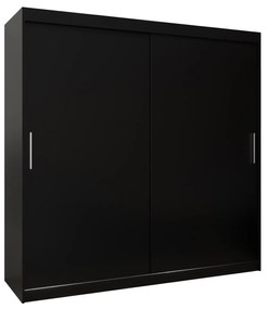 Ruhásszekrény 200 cm Toki (matt fekete + matt fekete). 1064850