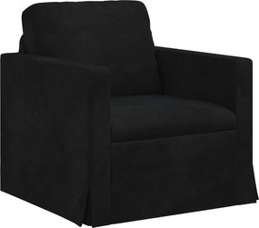 vidaXL Kanapé Fekete 78 x 78 x 80 cm Bársony
