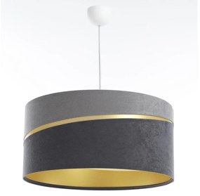 Csillár zsinóron SWING 1xE27/60W/230V szürke/arany