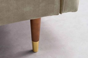 Design ágyazható kanapé Walvia 196 cm pezsgő bársony