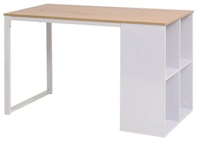 vidaXL tölgyfa/fehér színű íróasztal 120 x 60 x 75 cm