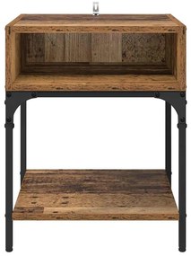 Éjjeli asztal 2 pcs Régi fa 40 x 40 x 50 cm Faanyag