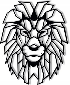 Fali dekoráció Oroszlán Geometrikus 3D áttört 70x56