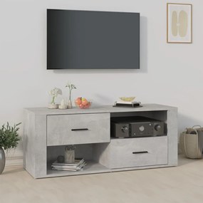 Betonszürke szerelt fa TV-szekrény 100x35x40 cm