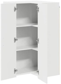 Fali konyhaszekrény polcokkal Fehér 57 x 57 x 100 cm Faanyag