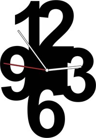 Fém Falióra 40cm Fekete Modern