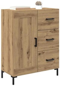 Széf fiókkal kézműves tölgy 69.5 x 34 x 90 cm Faanyag