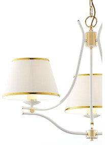 Jupiter 2085 - SAMBA láncos csillár 3xE27/15W/230V fehér/arany