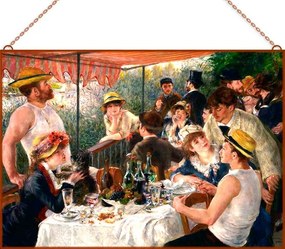 Renoir-Luncheon of Party üvegkép, falikép